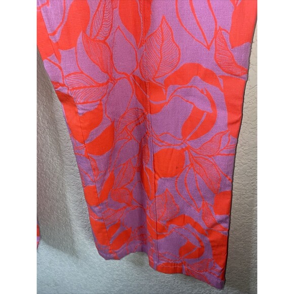 new RVCA wide leg pants Floral Drip High Waist 90s 27 Surf neon retro skate - Picture 6 of 8
